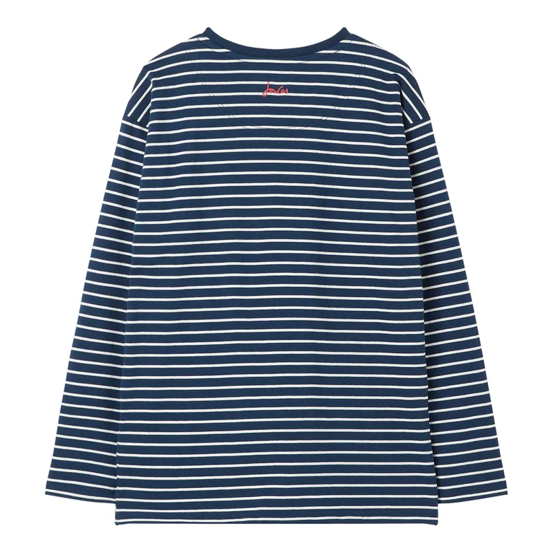 Joules Ava Long Sleeve Jersey T-Shirt - Navy Cream Stripe-1